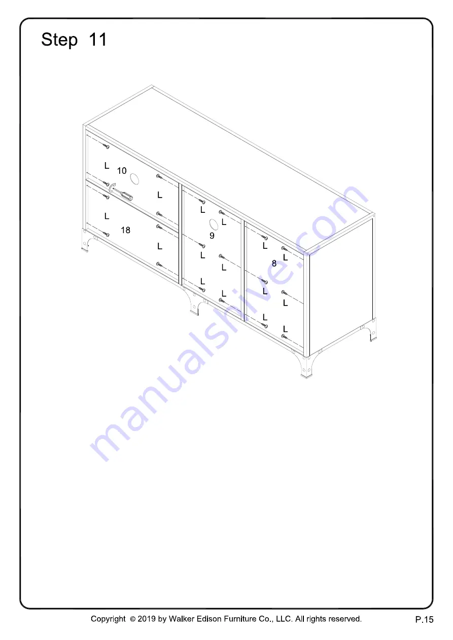 Walker Edison W52SOI2D Assembly Instructions Manual Download Page 15