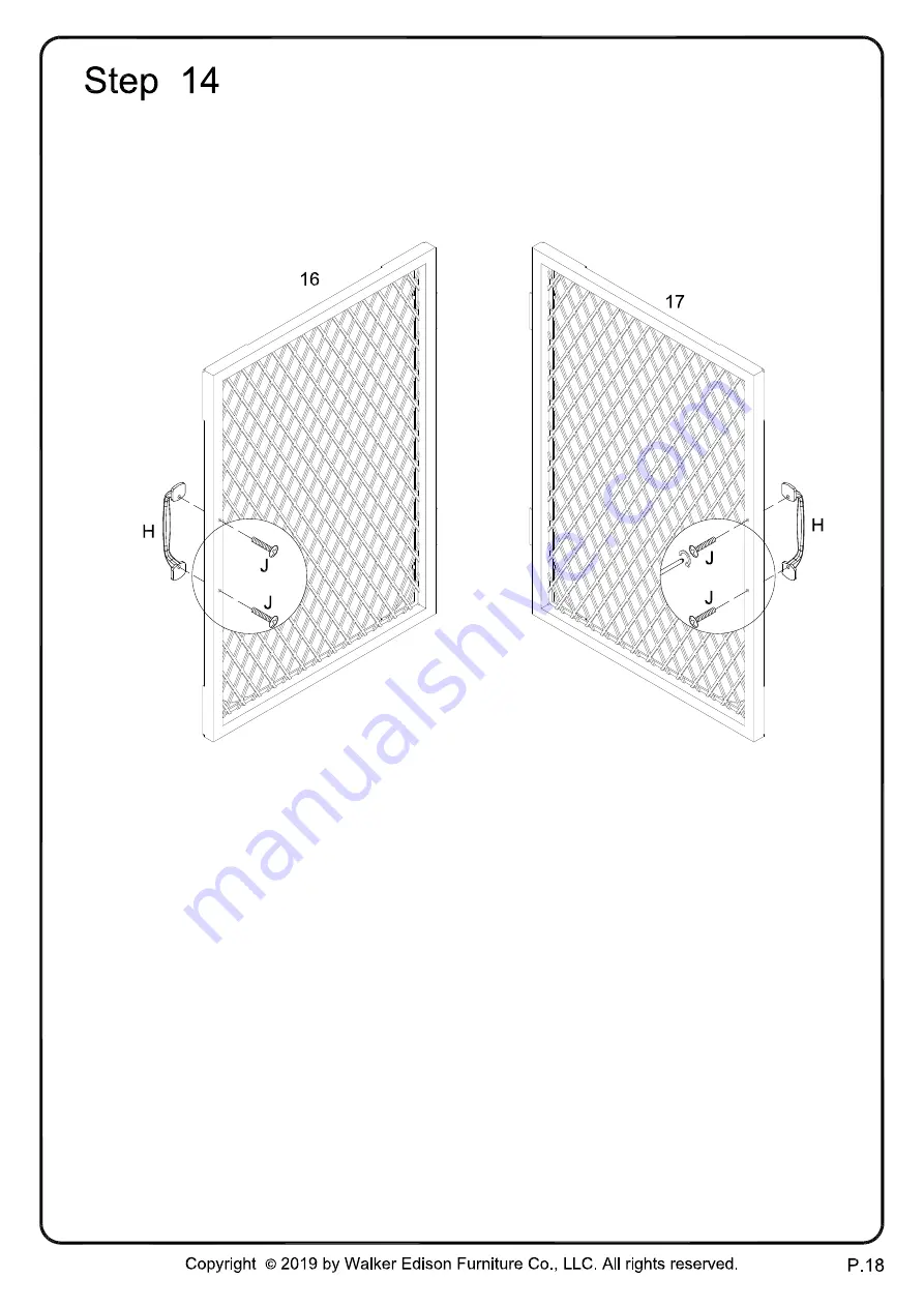 Walker Edison W52SOI2D Assembly Instructions Manual Download Page 18