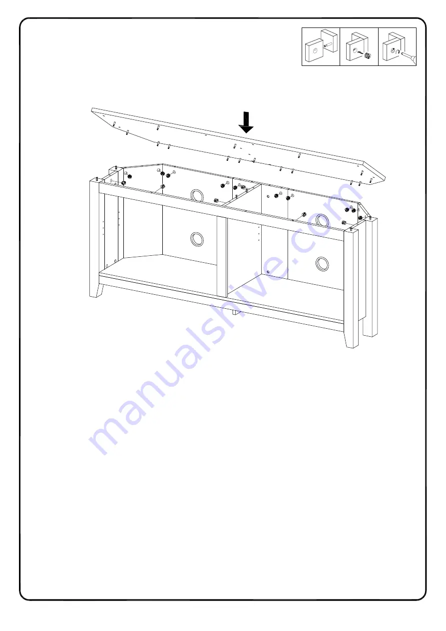 Walker Edison W58CCR Assembly Instructions Manual Download Page 23