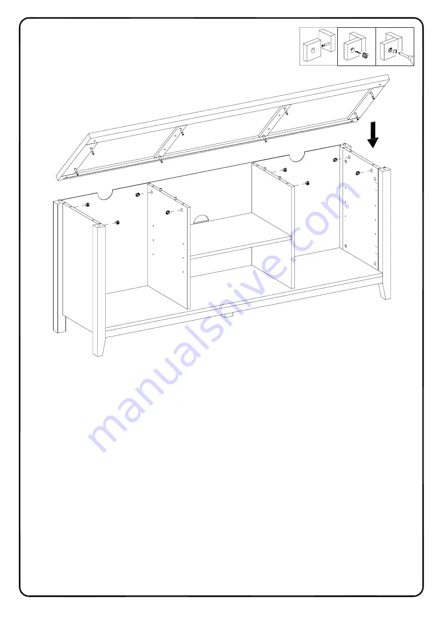 Walker Edison W58CSTBV2D Assembly Instructions Manual Download Page 24