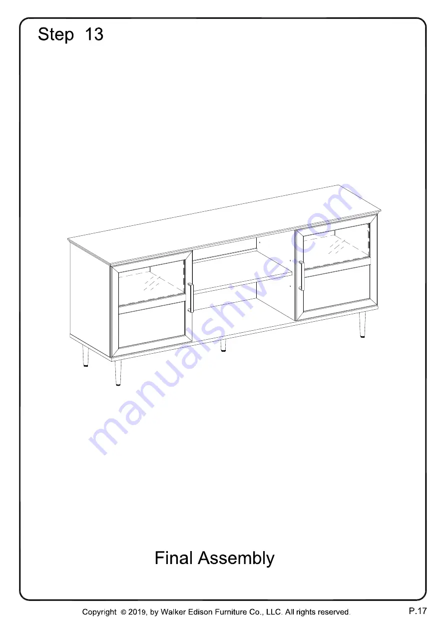 Walker Edison W58OWN2D Assembly Instructions Manual Download Page 17