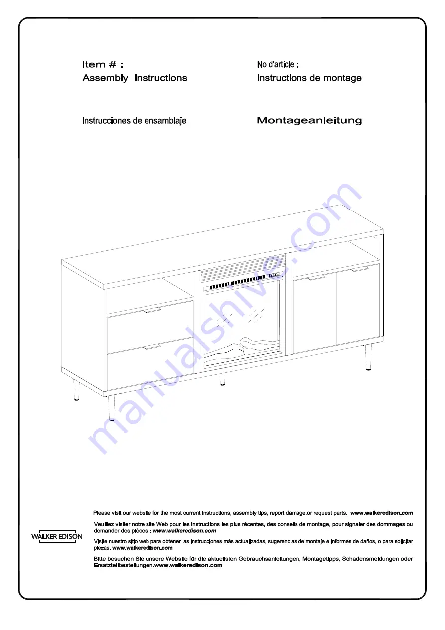 Walker Edison W60FPRTH Скачать руководство пользователя страница 1