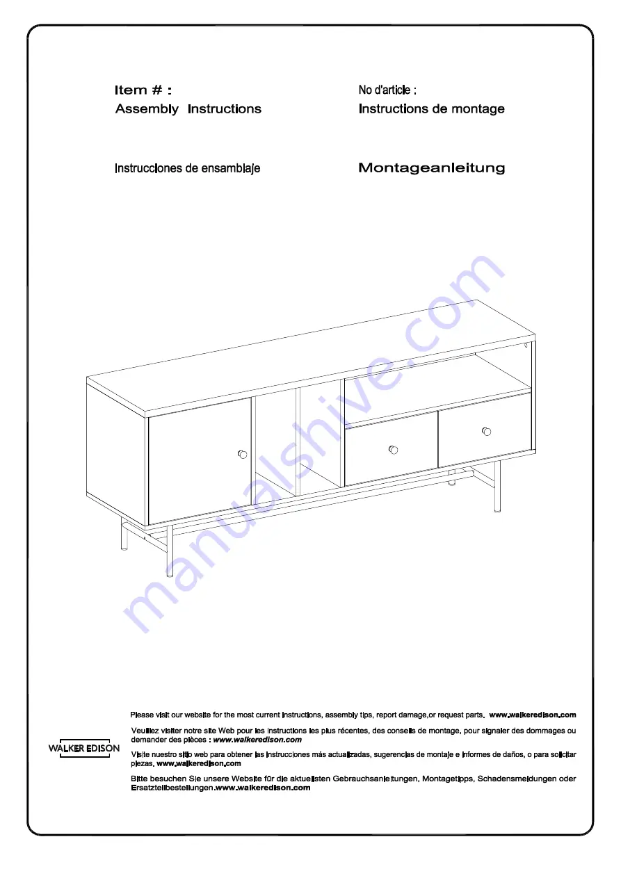 Walker Edison W60JLYN Скачать руководство пользователя страница 1