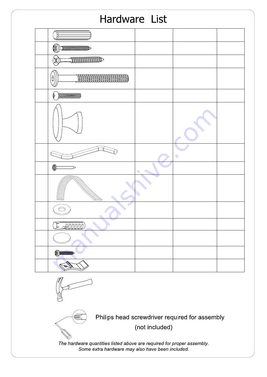 Walker Edison W60NAT3DR Assembly Instructions Manual Download Page 4