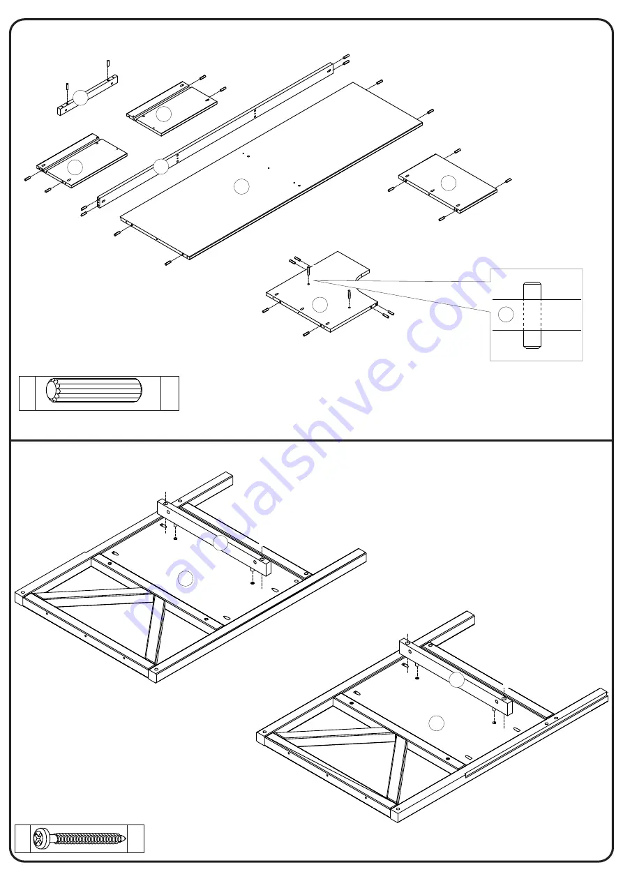 Walker Edison W60NAT3DR Assembly Instructions Manual Download Page 5