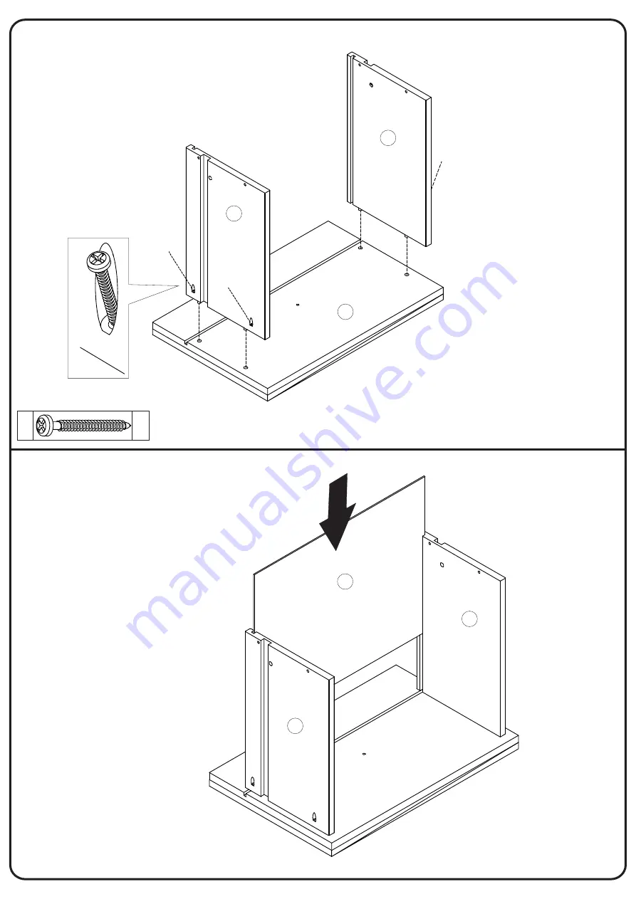 Walker Edison W60NAT3DR Assembly Instructions Manual Download Page 11