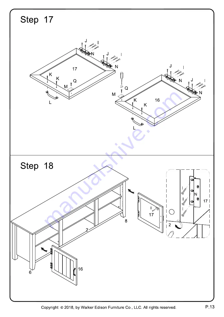 Walker Edison W70CS2D Скачать руководство пользователя страница 13