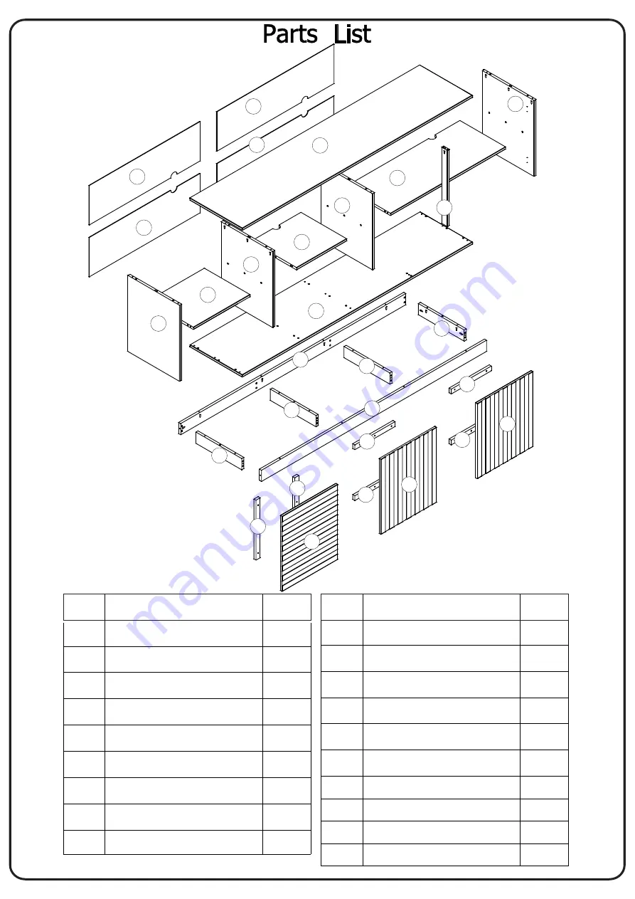 Walker Edison W70FLN3D Assembly Instructions Manual Download Page 3