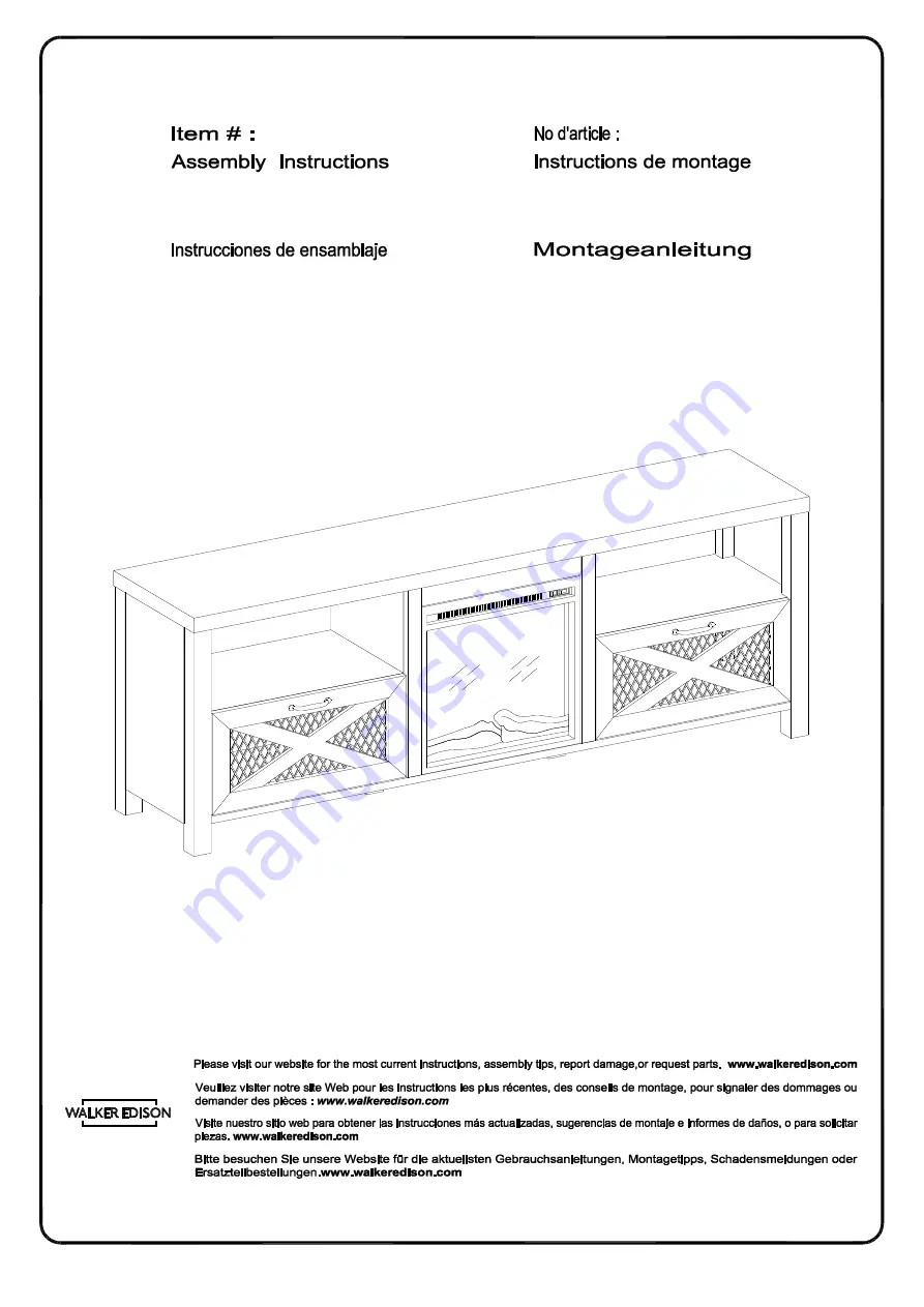 Walker Edison W70FPAB Скачать руководство пользователя страница 1