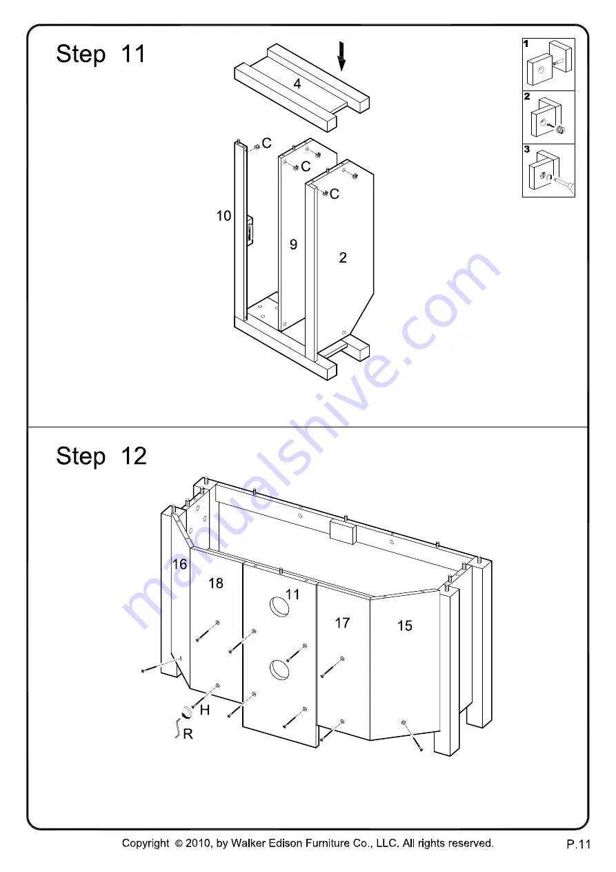 Walker Edison WQ44CCR Скачать руководство пользователя страница 11