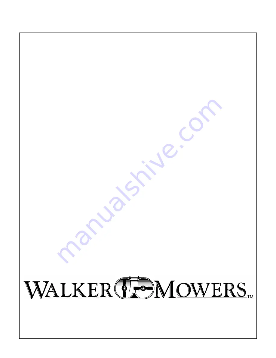 Walker MW 15 HP Owner'S Manual Download Page 68