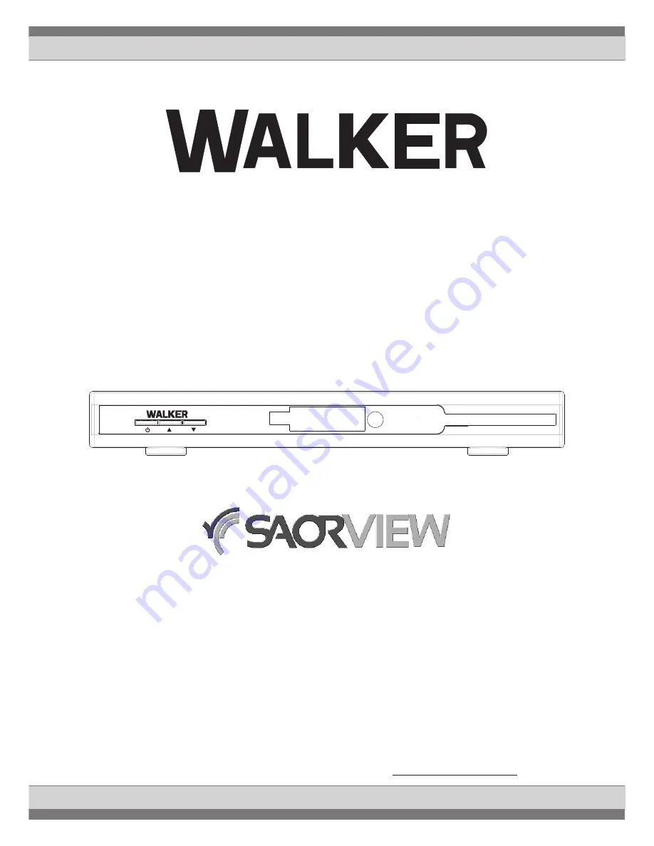 Walker WP11DTB Operating Instructions Manual Download Page 1