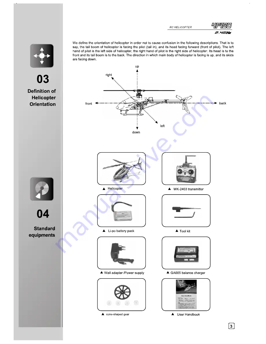 Walkera 4F180 User Handbook Manual Download Page 6