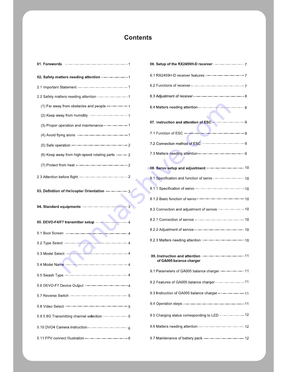 Walkera FPV400 User Handbook Manual Download Page 2