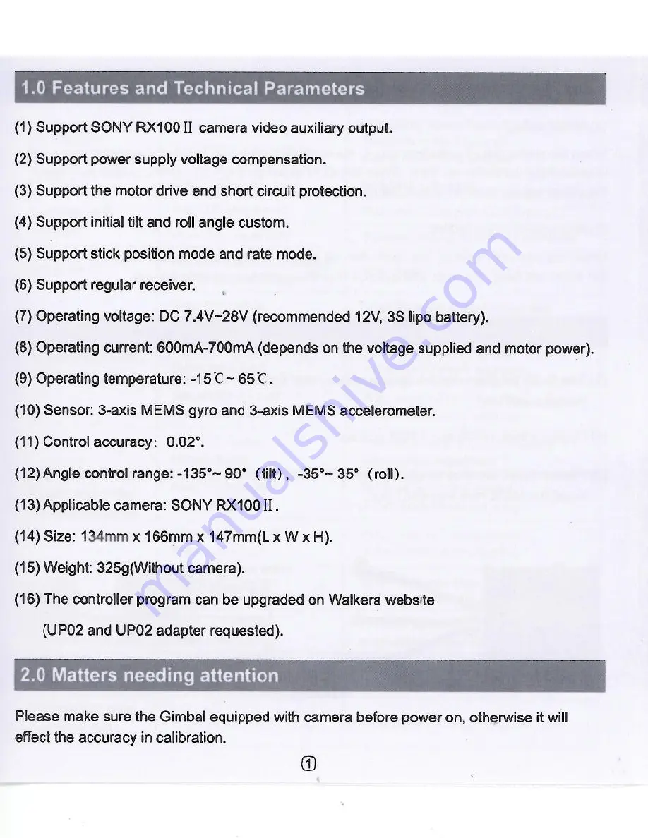 Walkera G-3S User Manual Download Page 2