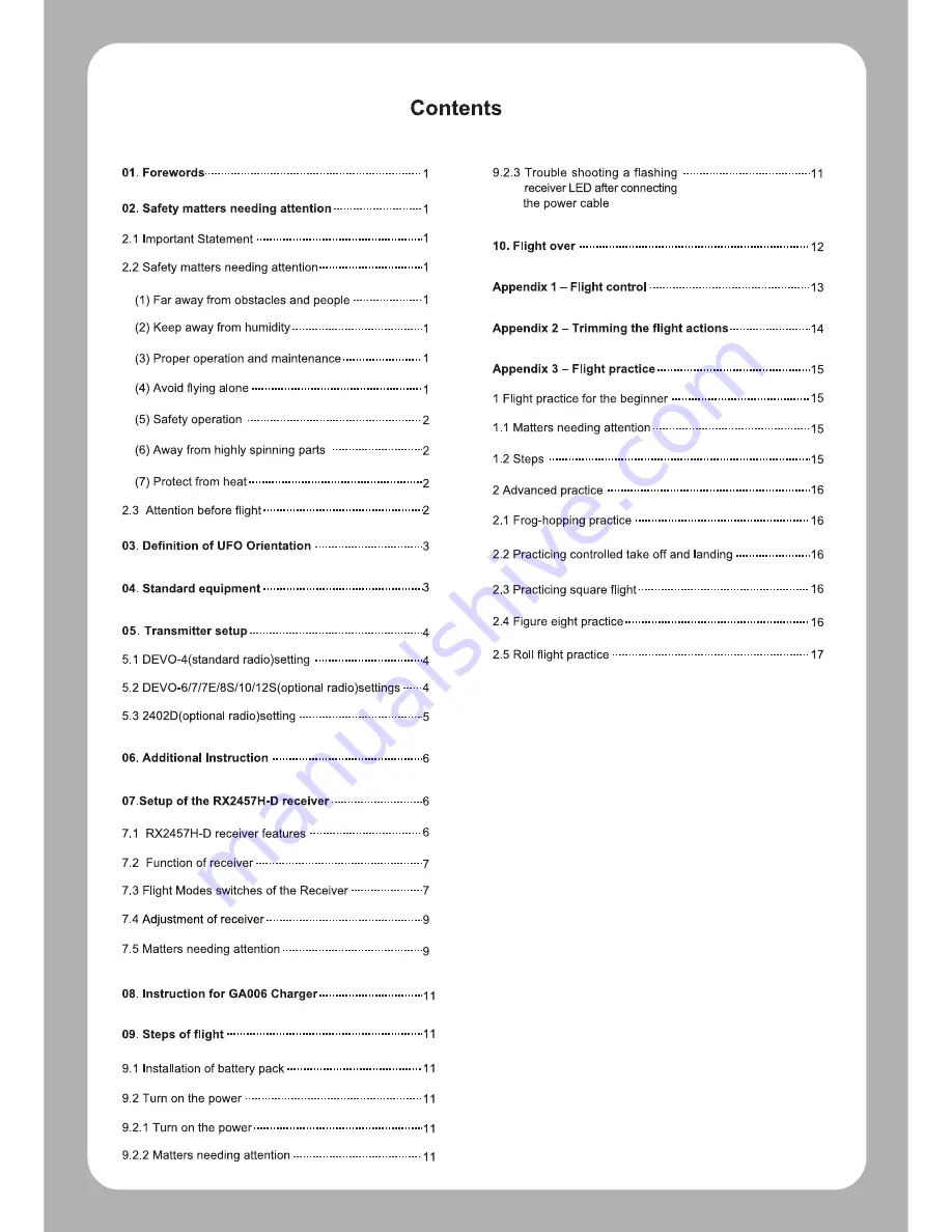 Walkera InfraX User Handbook Manual Download Page 2