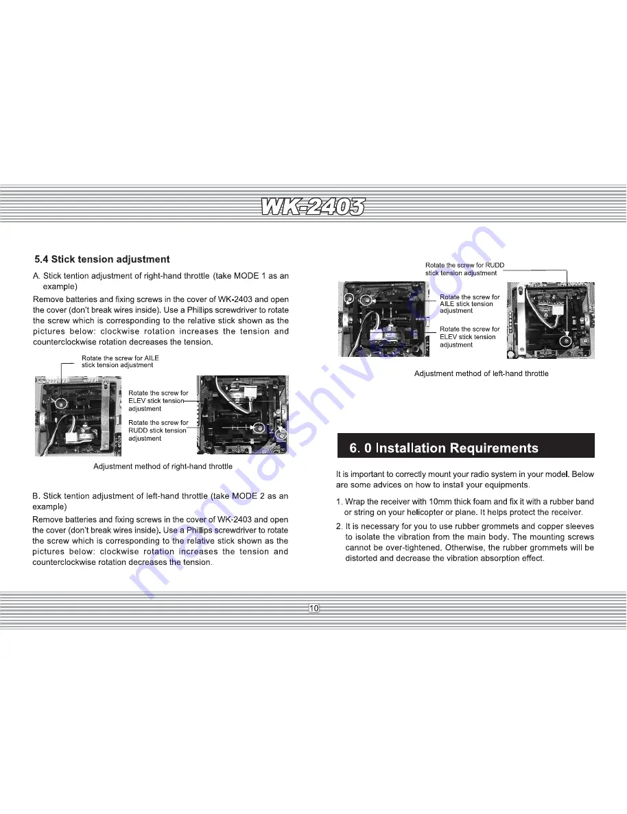 Walkera WK-2403 User Manual Download Page 12