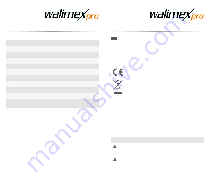 walser Walimex Pro Operator USB Plus Instruction Manual Download Page 12