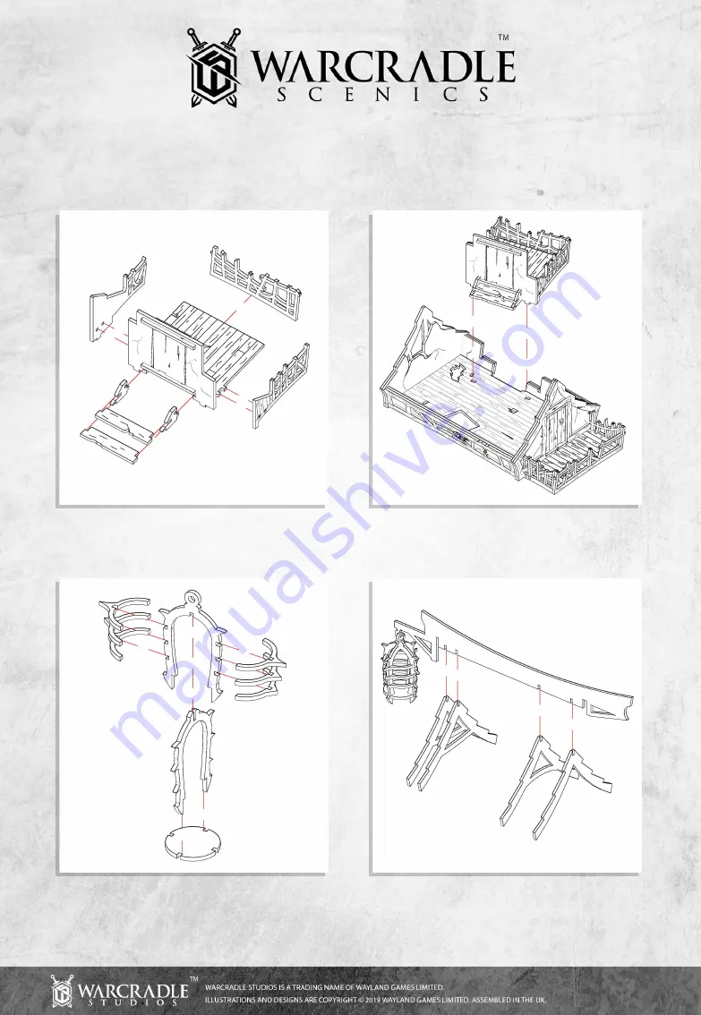 WARCRADLE SCENICS Gloomburg Manor Скачать руководство пользователя страница 4