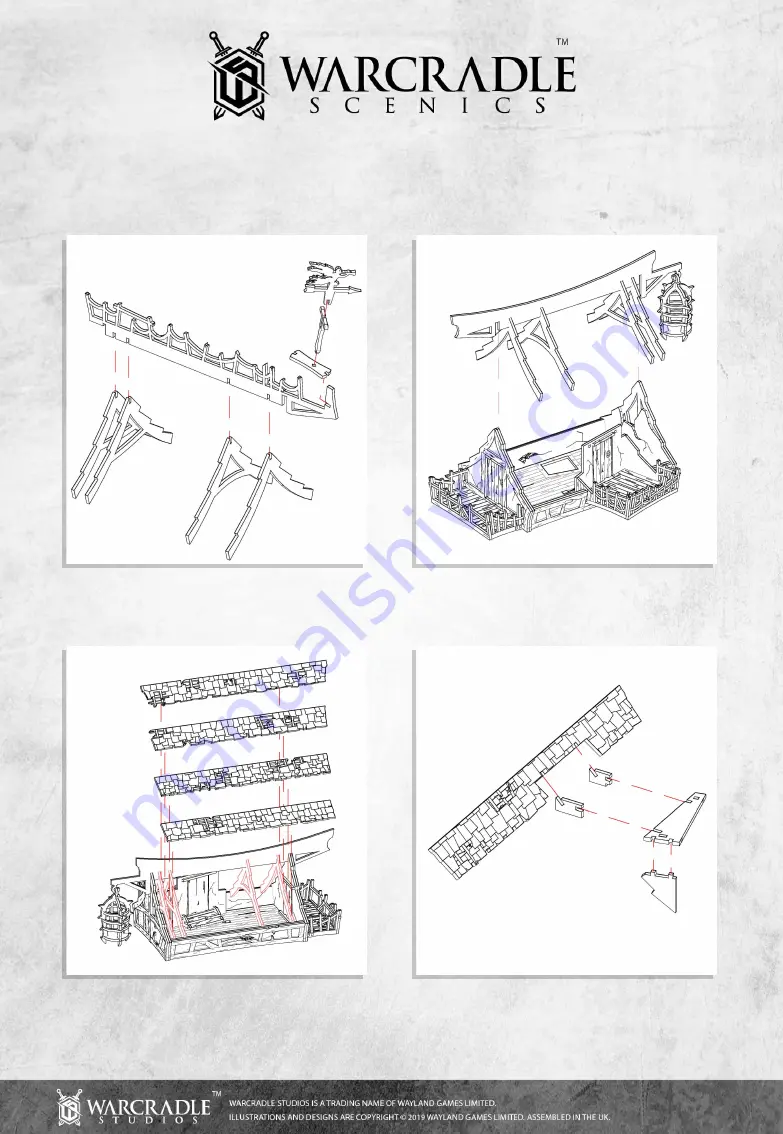 WARCRADLE SCENICS Gloomburg Manor Assembly Manual Download Page 5