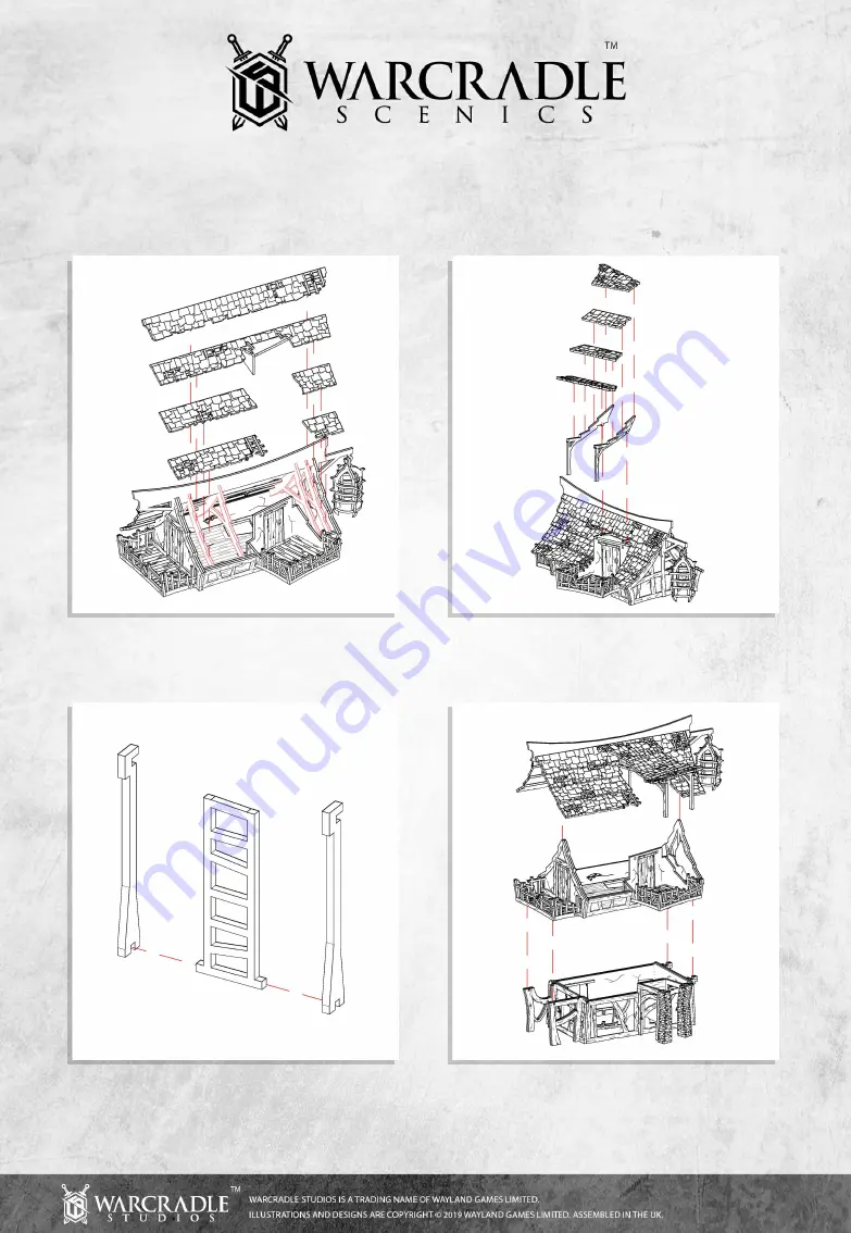 WARCRADLE SCENICS Gloomburg Manor Assembly Manual Download Page 6