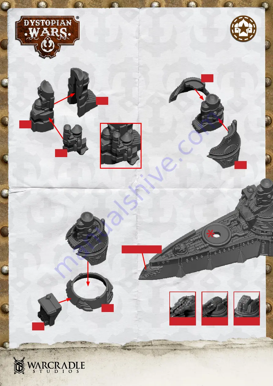 WARCRADLE STUDIOS DYSTOPIAN WARS COMMONWEALTH FRONTLINE... Assembly Instructions Manual Download Page 7