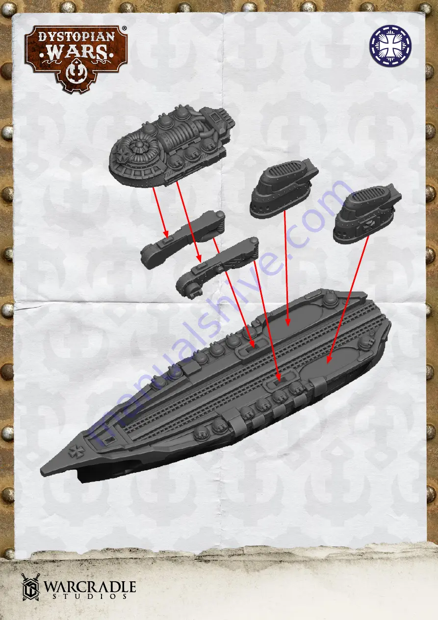 WARCRADLE STUDIOS Dystopian Wars Elector Battlefleet Assembly Instructions Manual Download Page 1