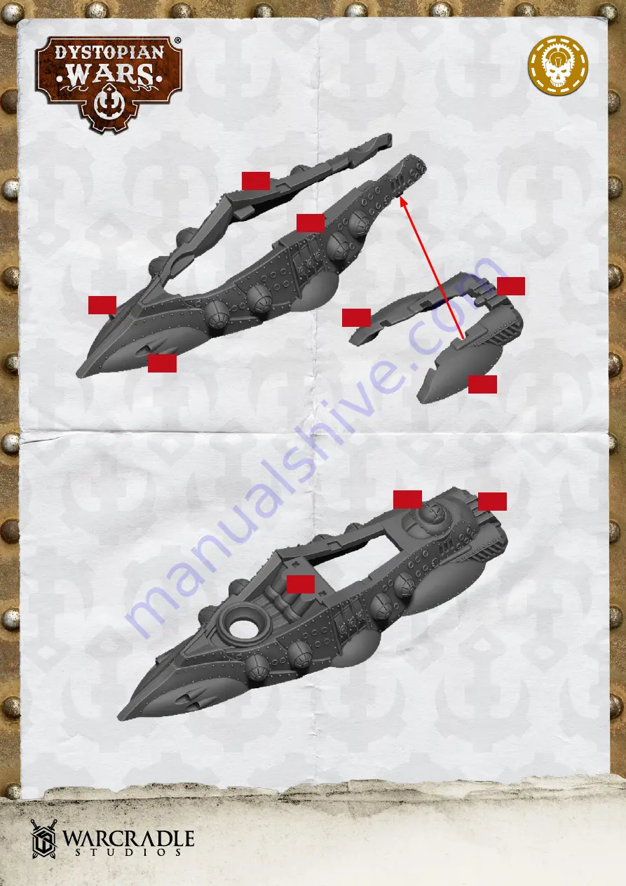 WARCRADLE STUDIOS Dystopian Wars Enlightened Frontline... Assembly Instructions Manual Download Page 5