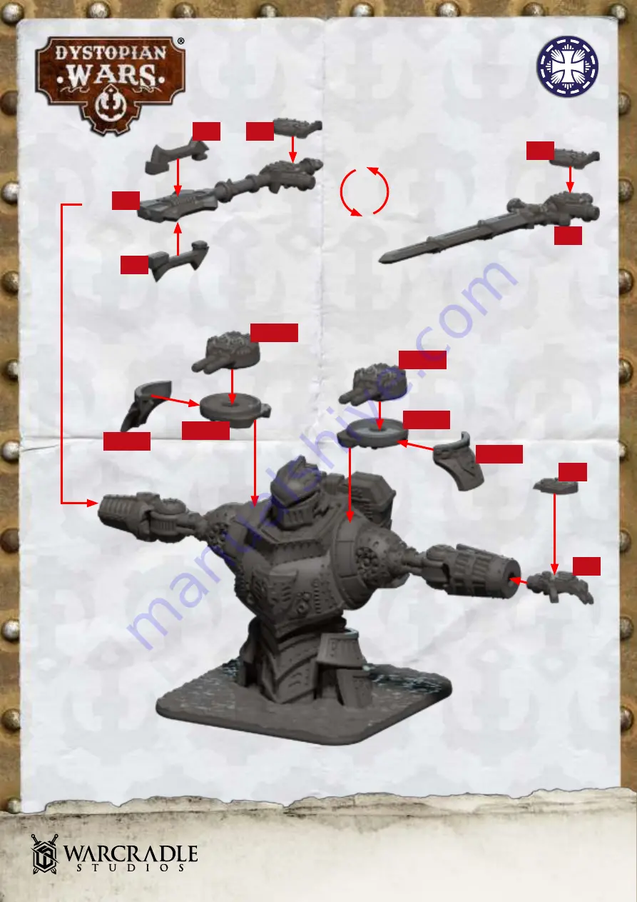 WARCRADLE STUDIOS DYSTOPIAN WARS HOCHMEISTER BATTLEFLEET Assembly Instructions Manual Download Page 5