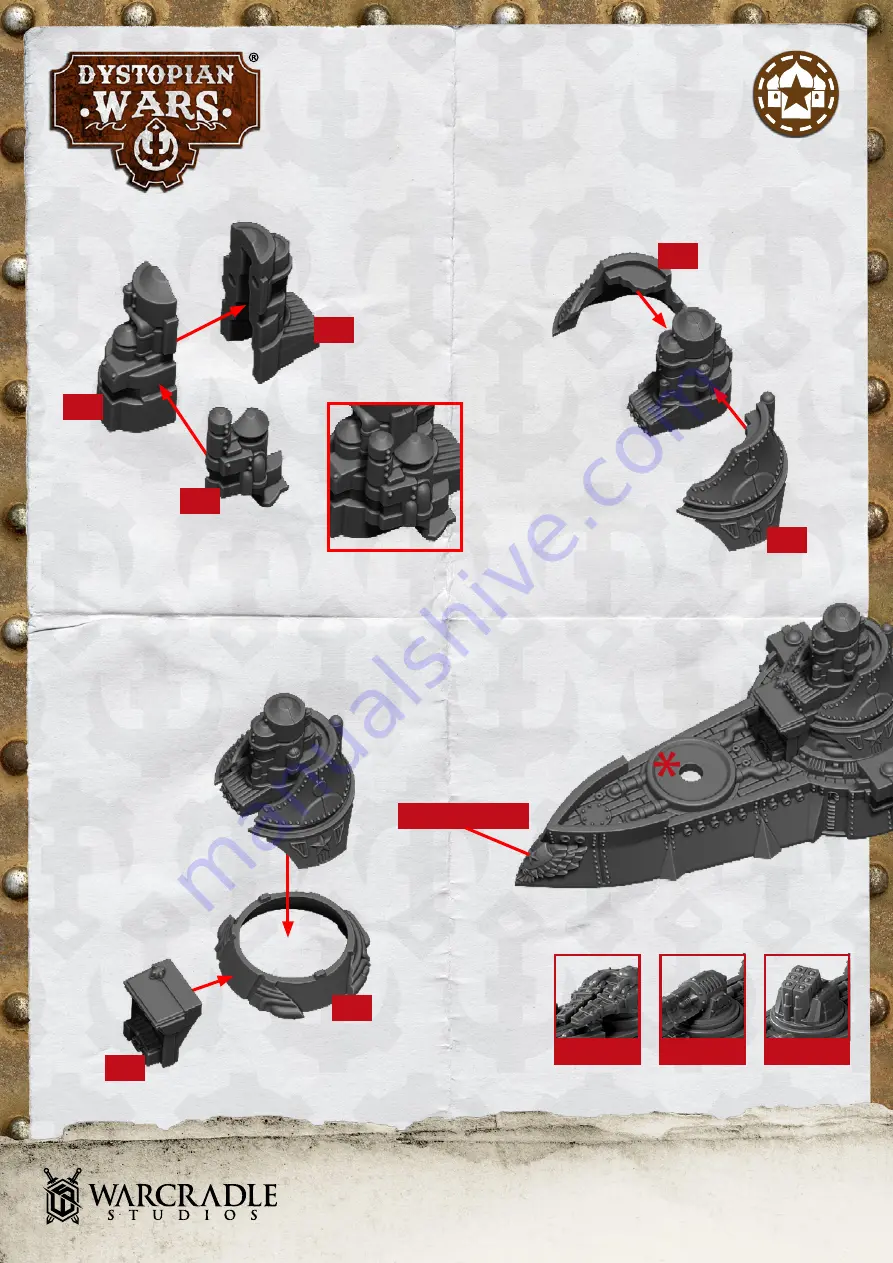 WARCRADLE STUDIOS DYSTOPIAN WARS HUNT FOR THE PROMETHEUS Assembly Instructions Manual Download Page 4