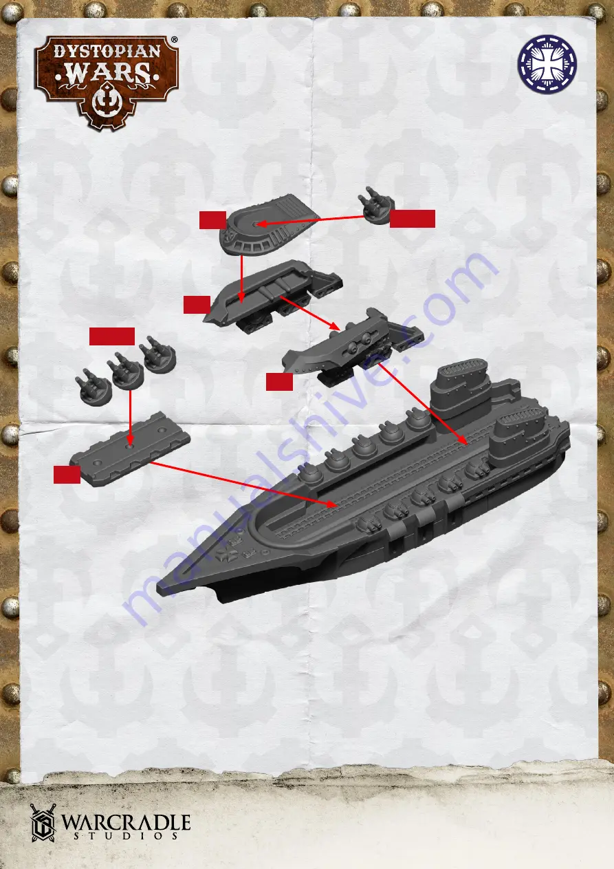 WARCRADLE STUDIOS DYSTOPIAN WARS IMPERIUM SUPPORT SQUADRONS Assembly Instructions Download Page 3