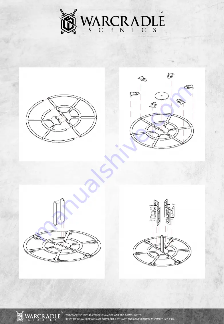 WARCRADLE STUDIOS Warcradle Scenics Funland Ferris Wheel Assembly Instructions Download Page 1