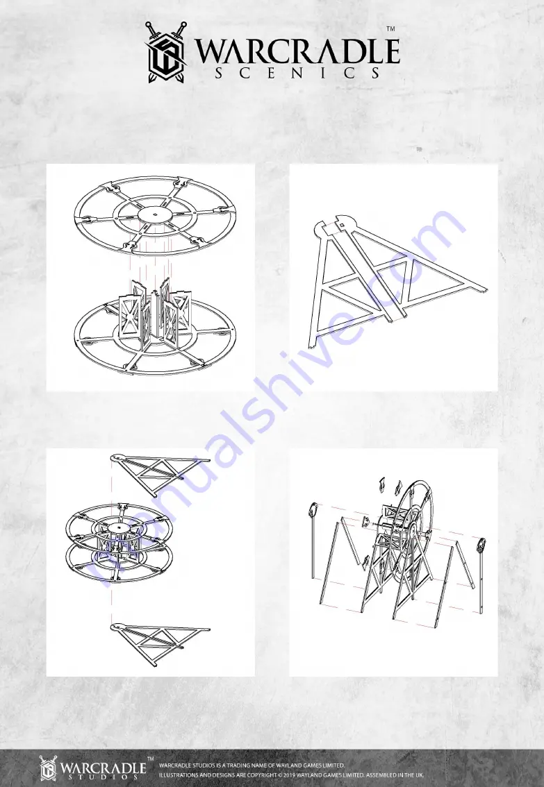 WARCRADLE STUDIOS Warcradle Scenics Funland Ferris Wheel Assembly Instructions Download Page 2