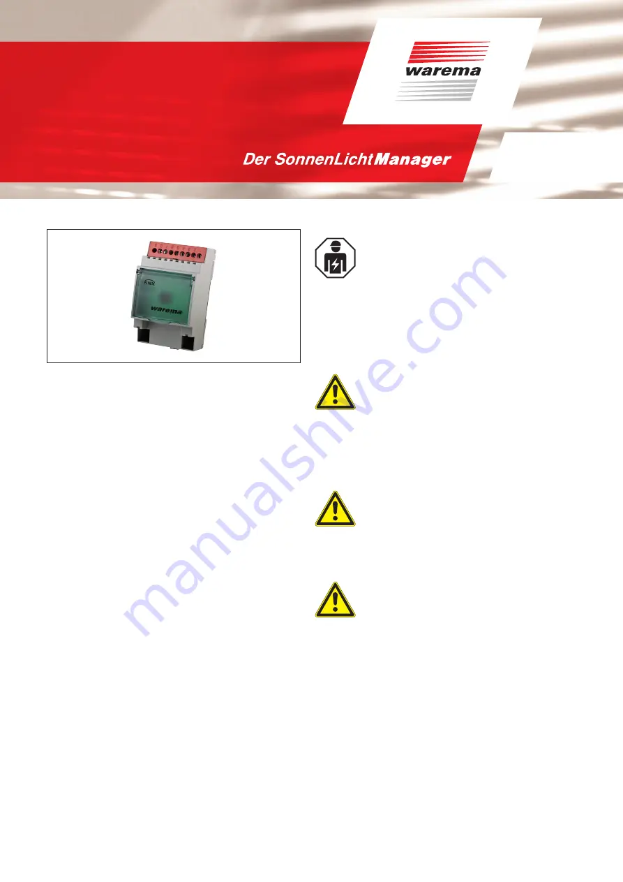 WAREMA BAline KNXMCM Installation Instructions Download Page 1