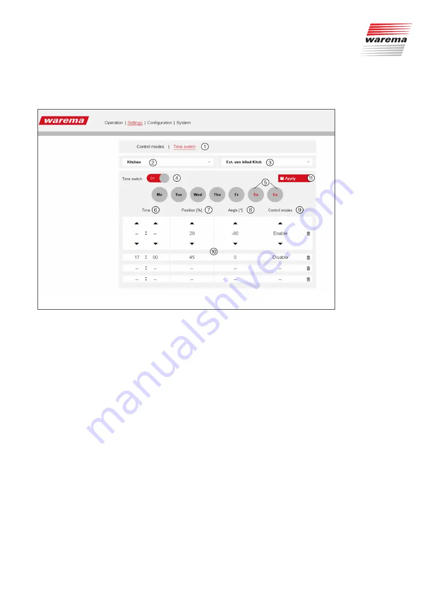 WAREMA WMS WebControl Manual Download Page 25