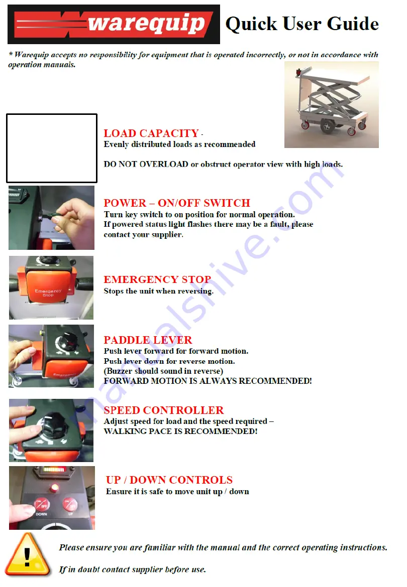 warequip P2GOUltiMate Instruction Manual Download Page 14