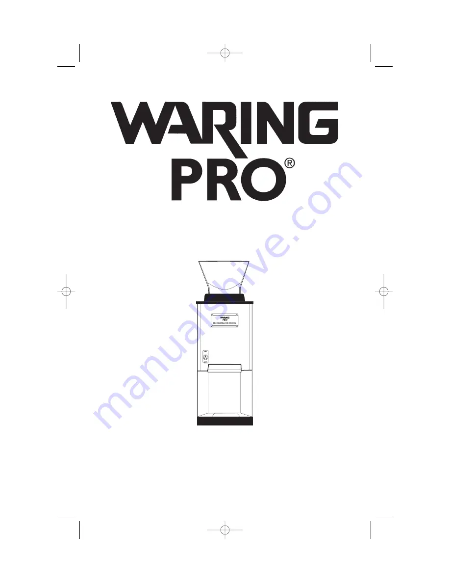 Waring IC70C Instructions Manual Download Page 1