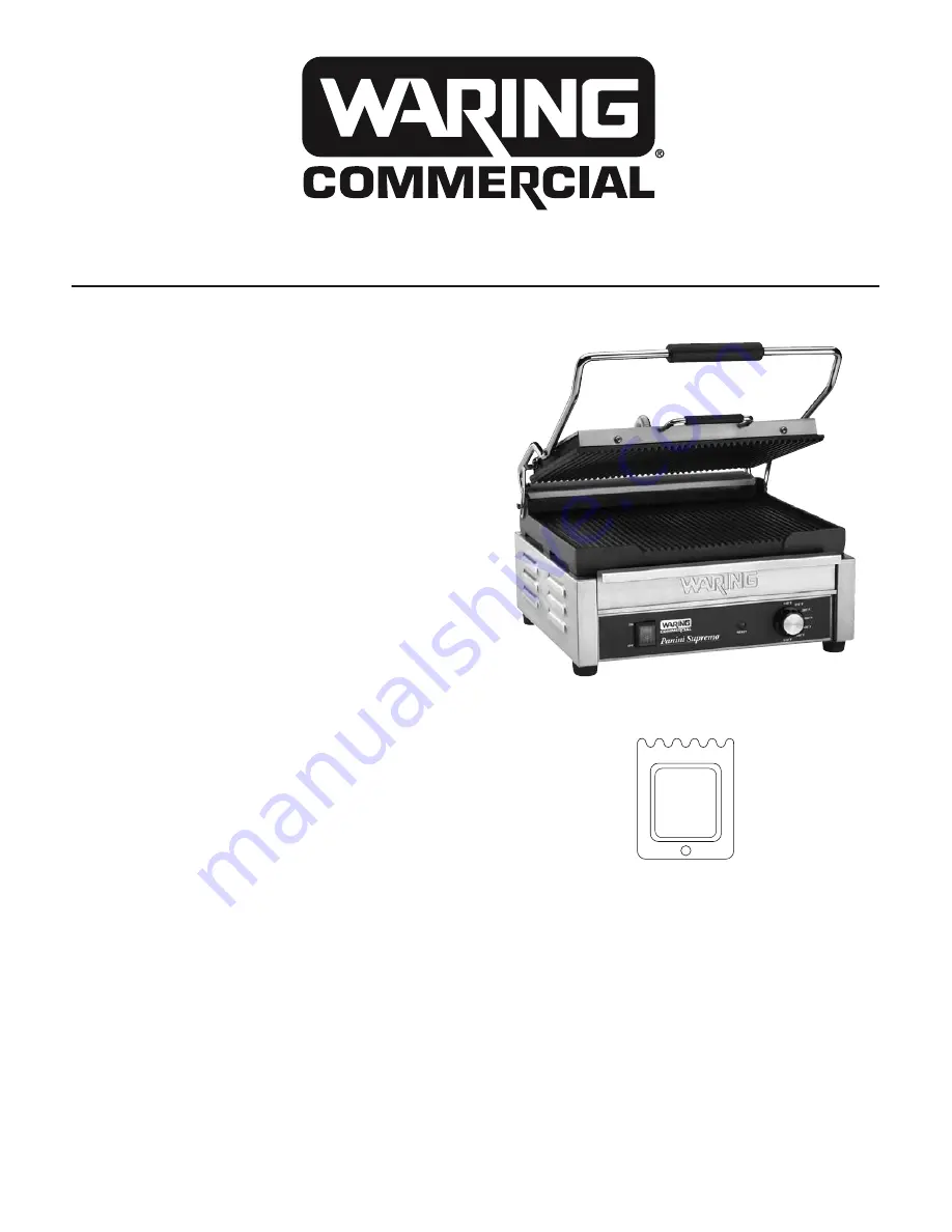 Waring WFG Series Instruction Book Download Page 9