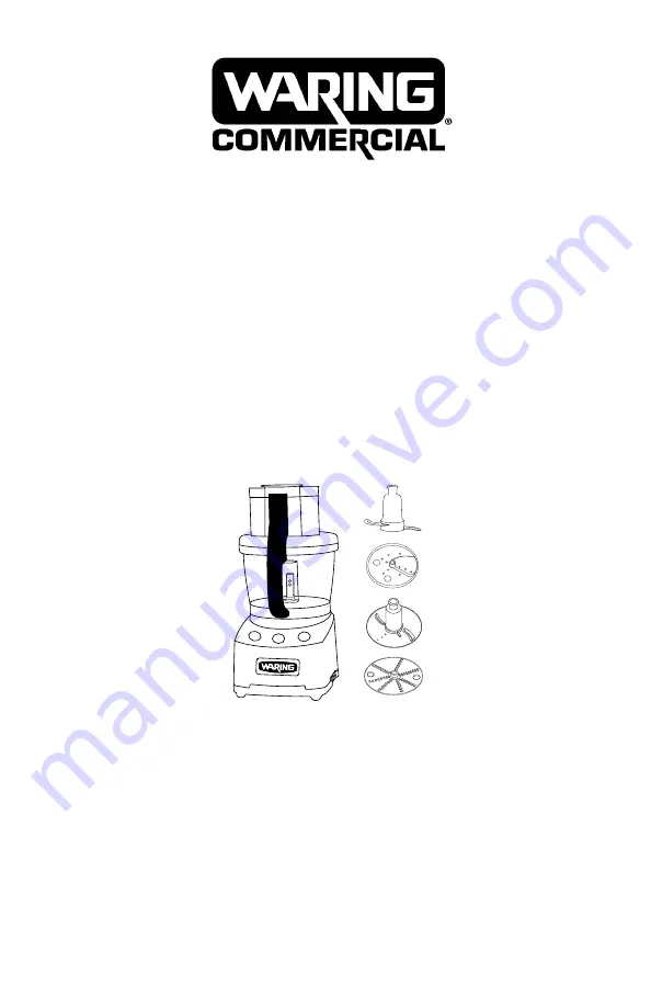 Waring WFP16SE Instructions Manual Download Page 1