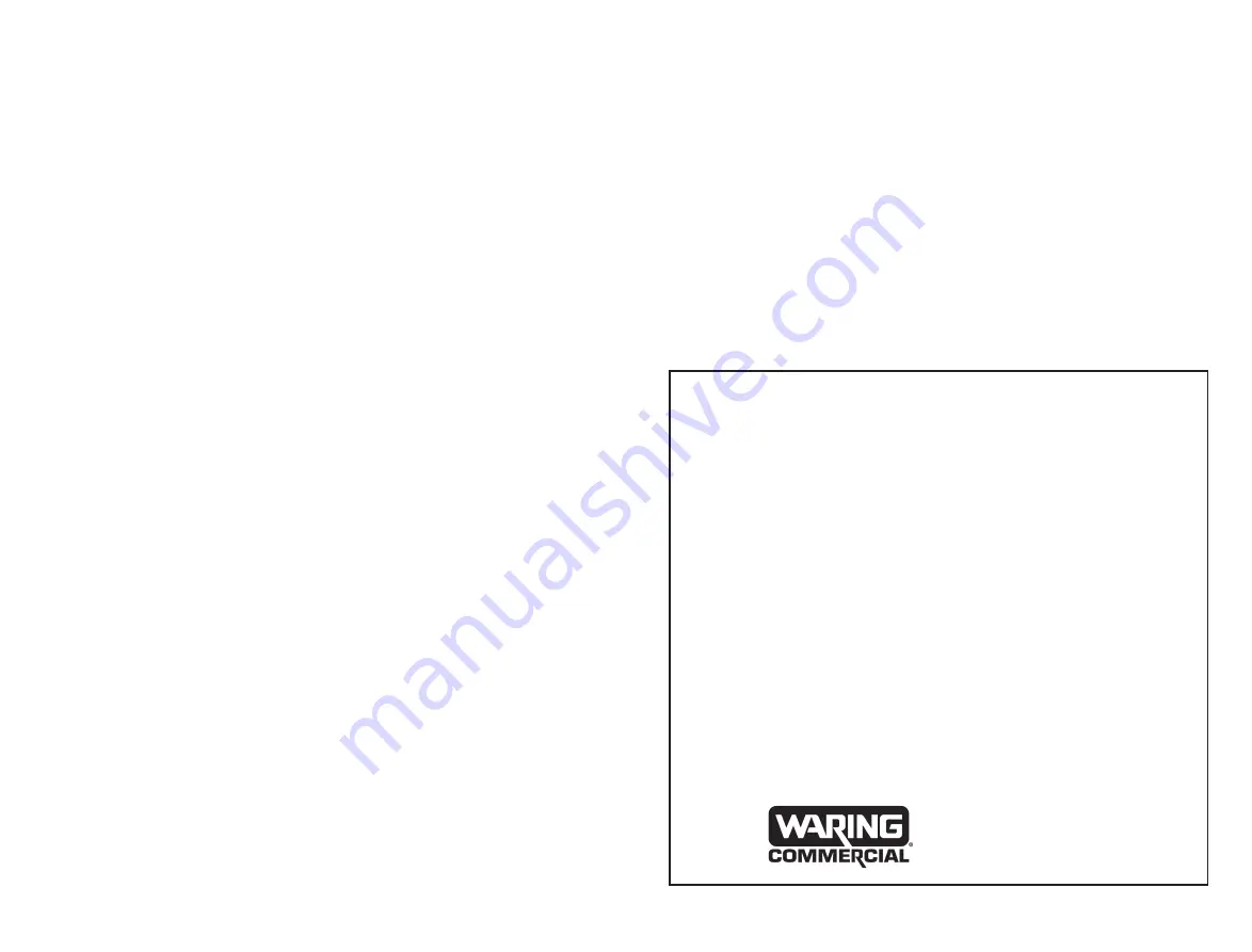 Waring X Series Quick Manual Download Page 8