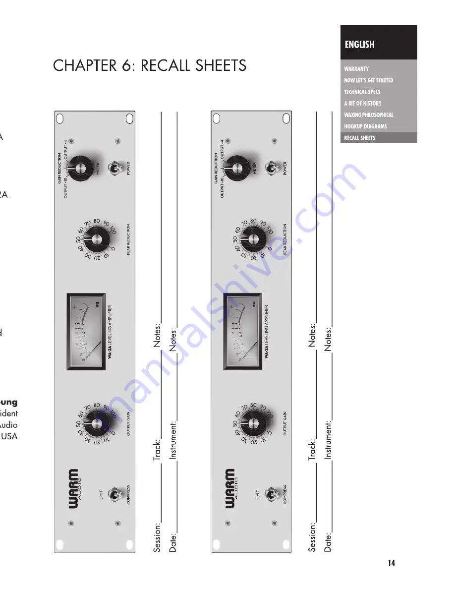 Warm Audio WA-2A Manual Download Page 15