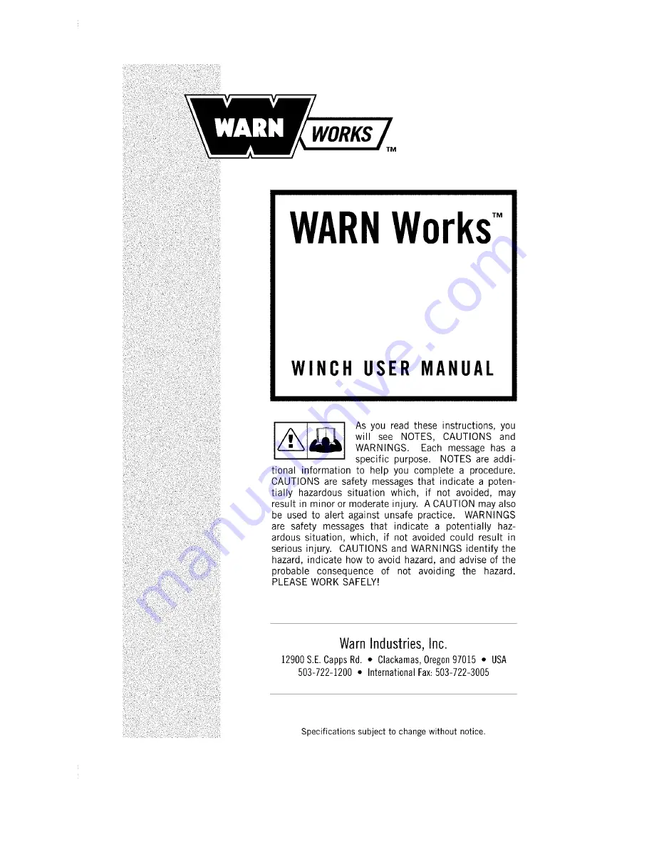 WARN Works 1500AC User Manual Download Page 1