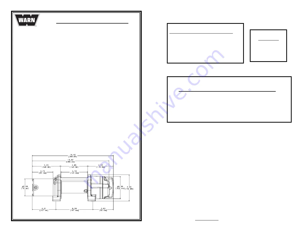 Warn PROVANTAGE 4500-S Service Instructions Manual Download Page 13