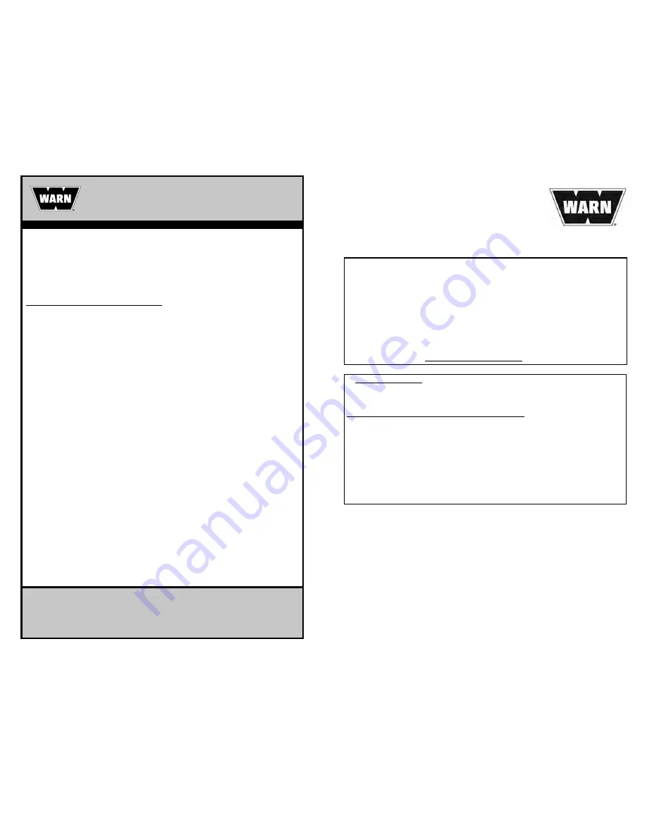 Warn VRX 25 Operator'S Manual Download Page 48