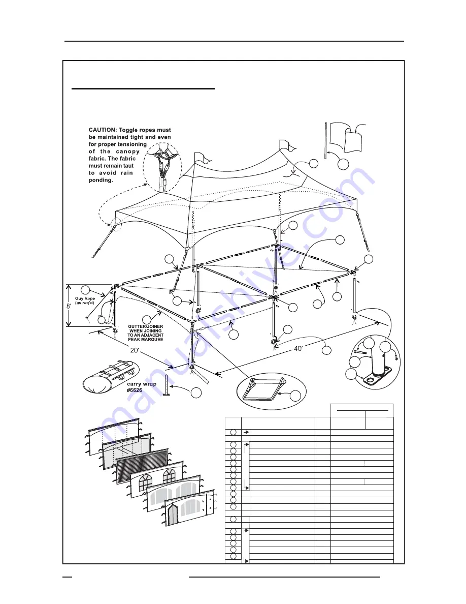 Warner Shelter Systems Limited MQ2040T Скачать руководство пользователя страница 3