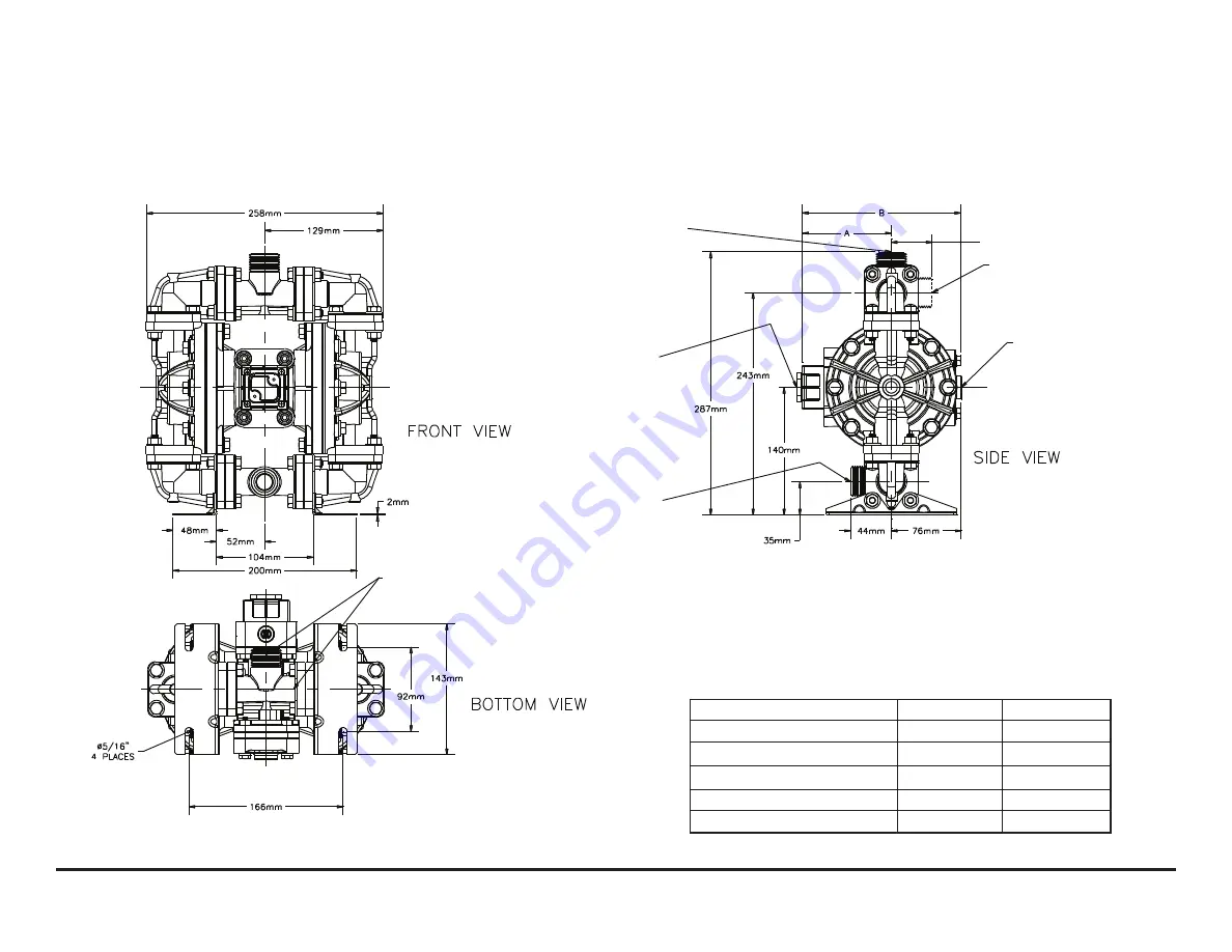 Warren rupp S05B2K1TPBS000 Service & Operating Manual Download Page 7