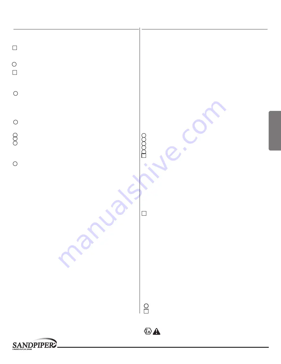 Warren rupp SANDPIPER HP20 Service & Operating Manual Download Page 15