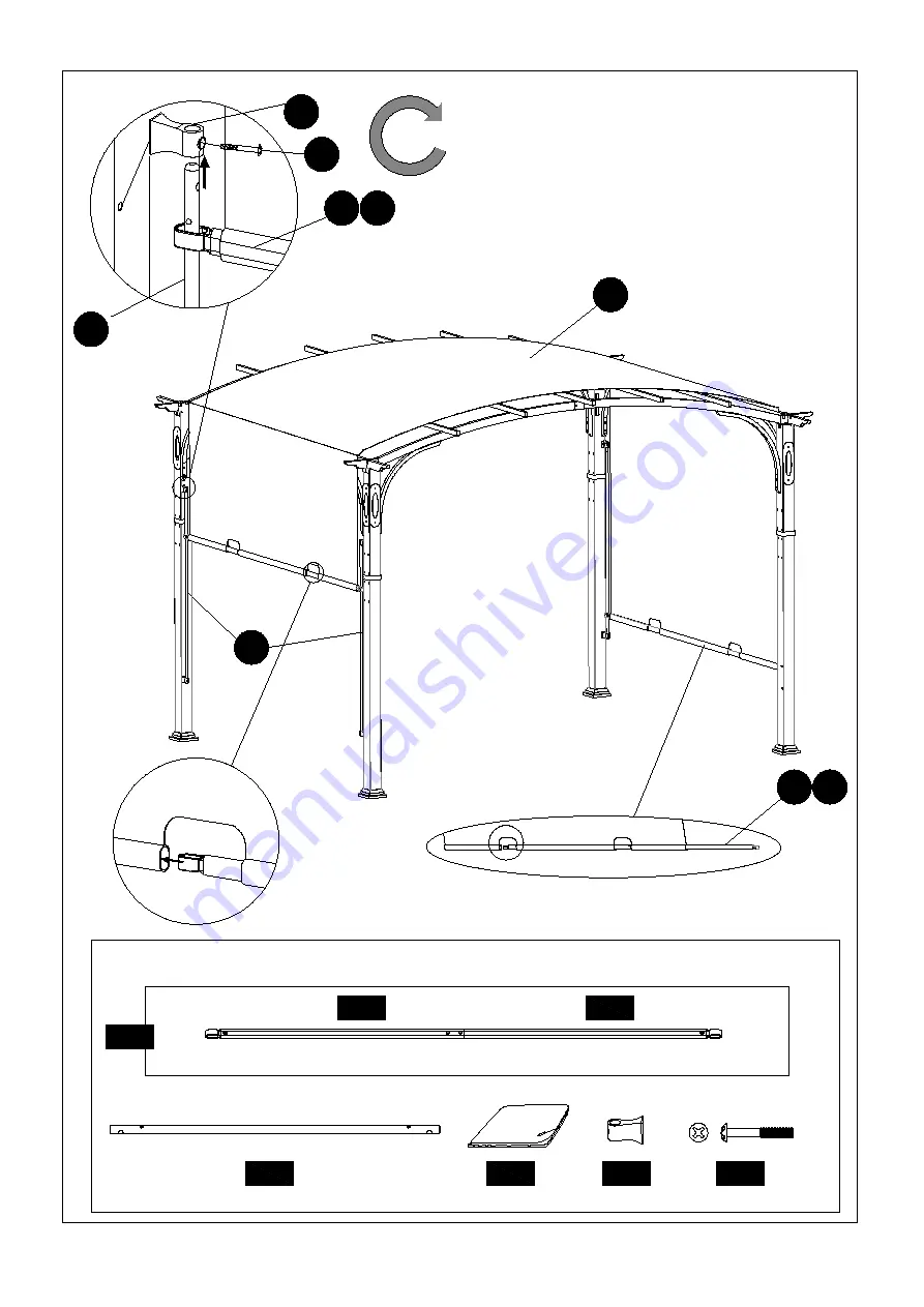 Warren Pergola HFZP04010 Owner'S Manual Download Page 14