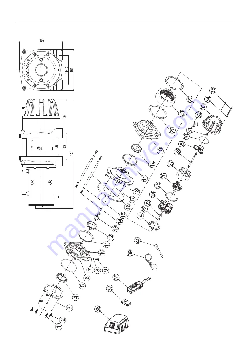 Warrior Winches EH800-CAD Owner'S Manual Download Page 30