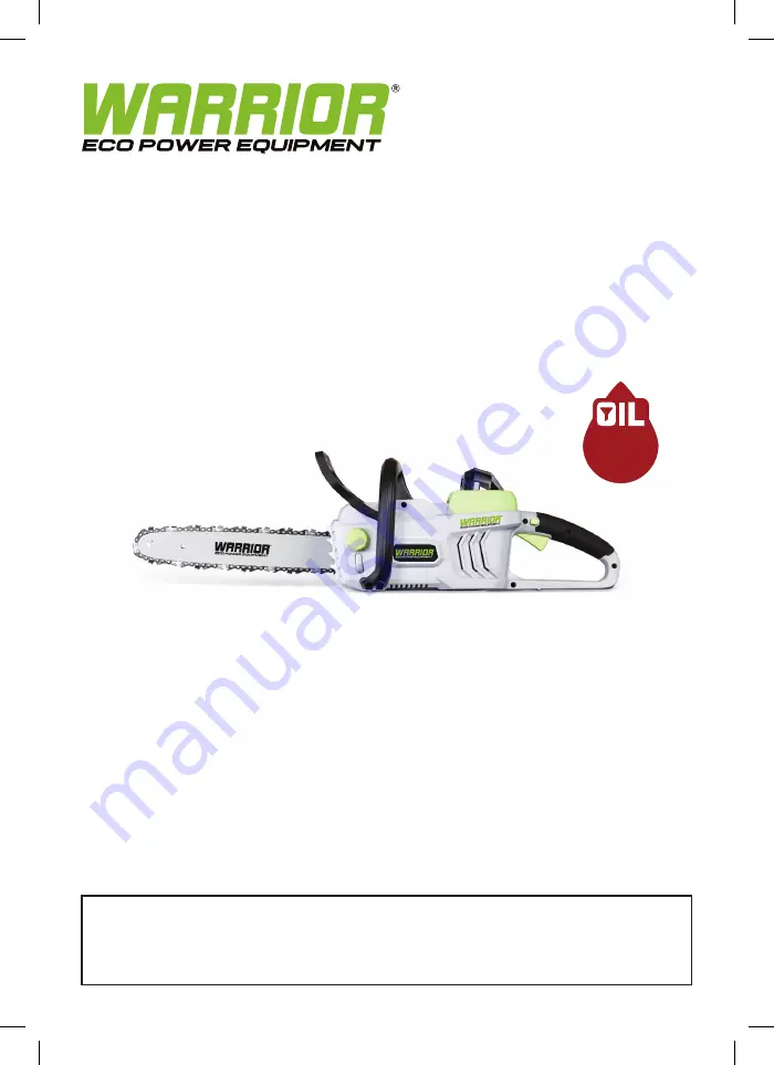 WARRIOR WEP8190CS Operator'S Manual Download Page 21